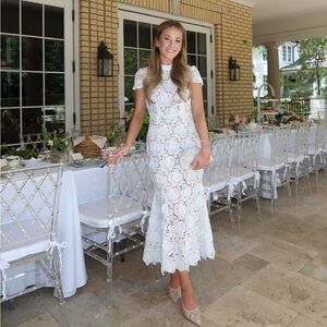 Elegant White Lace Gown